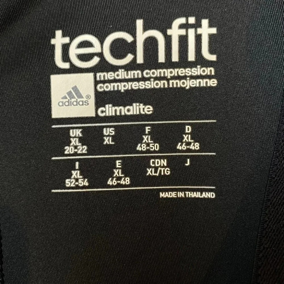 Adidas Techfit Climalite Medium Compression Black & Purple Leggings - Picture 9 of 9